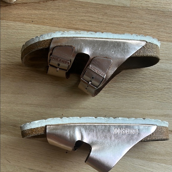Birkenstock Rose Gold Metallic Sandals Sz 37 - Picture 7 of 8